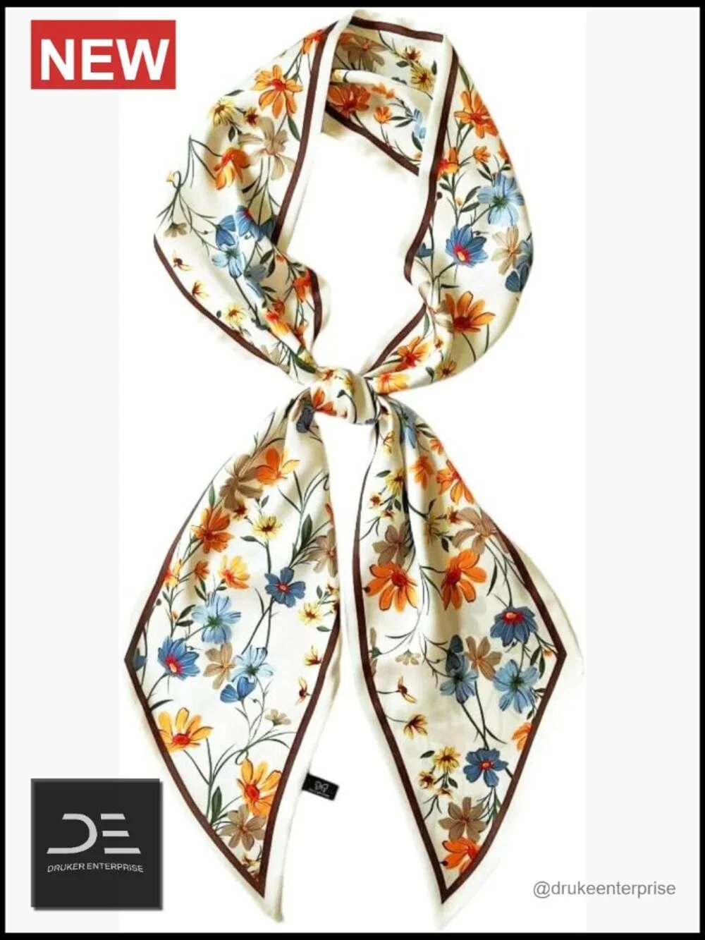 Lightweight Polyester Fashion Scarf Neck Tie Hair Scarf Headwrap